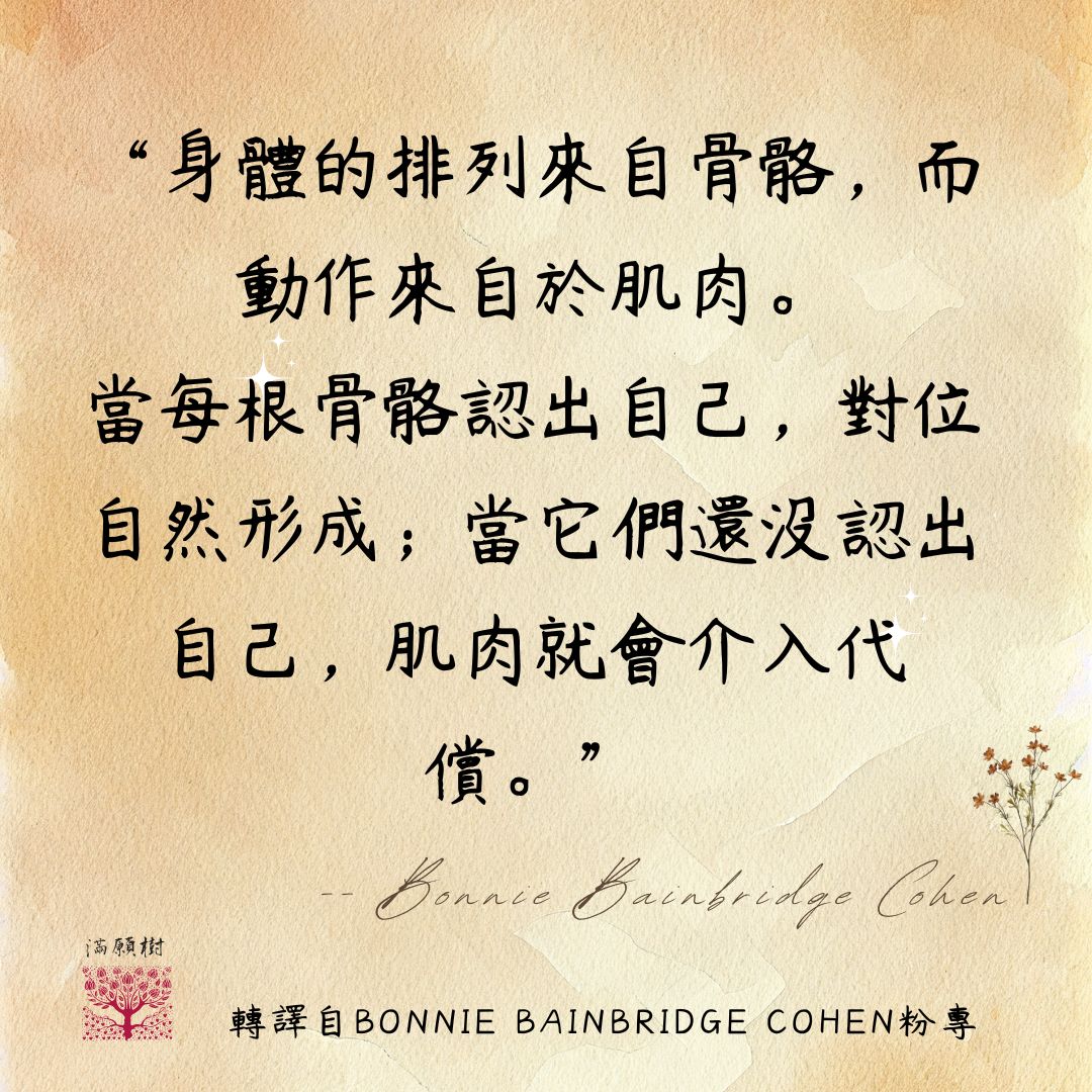 身心小語 21｜骨骼與肌肉：Bonnie Bainbridge Cohen